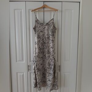 Böhme Midi Slip Dress, Zebra